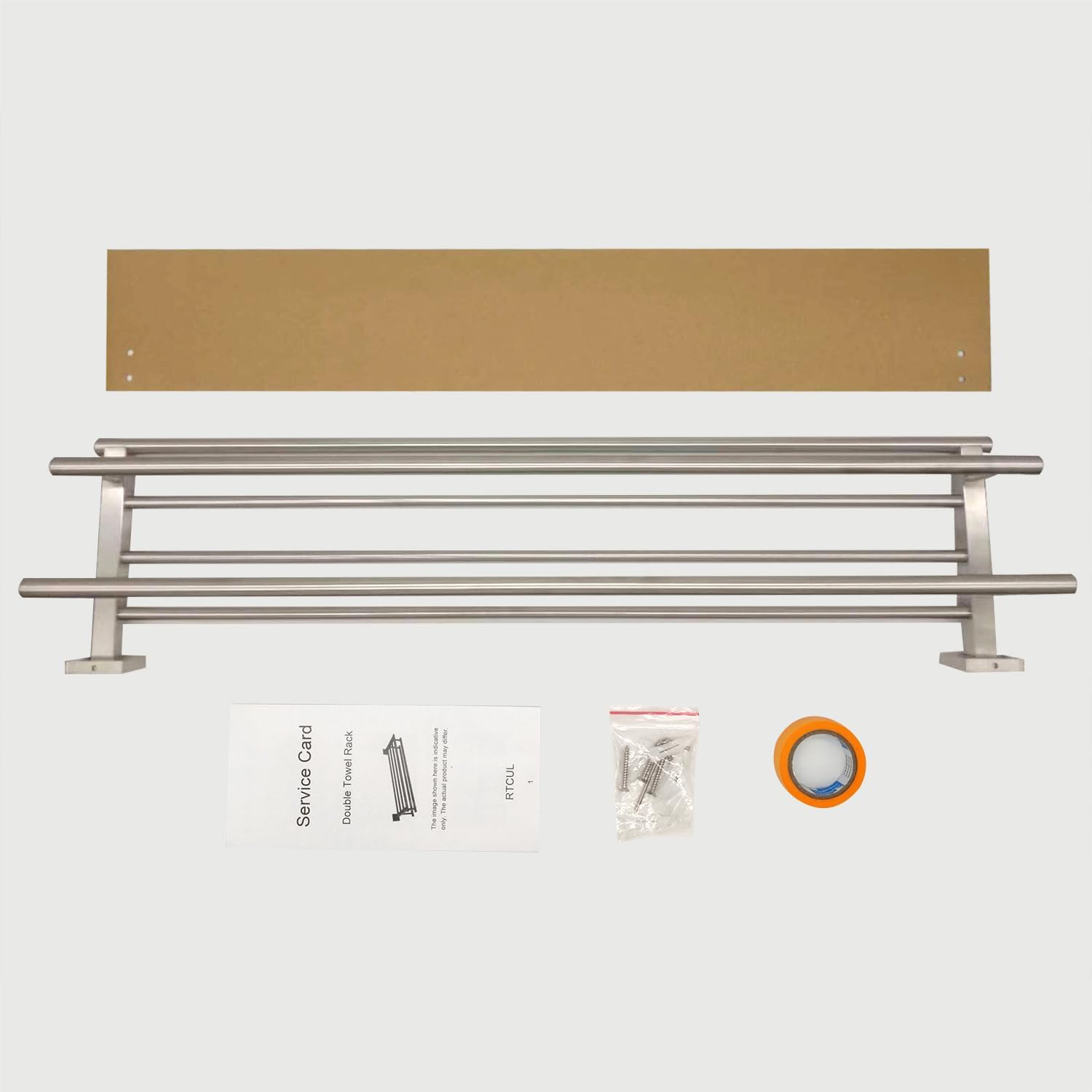 Toallero con estante de 32 pulgadas doble toallero para baño, soporte de toallas de baño de níquel cepillado