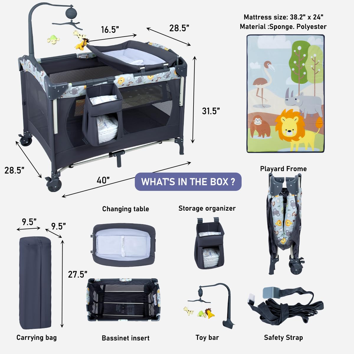 Cuna bebe portable