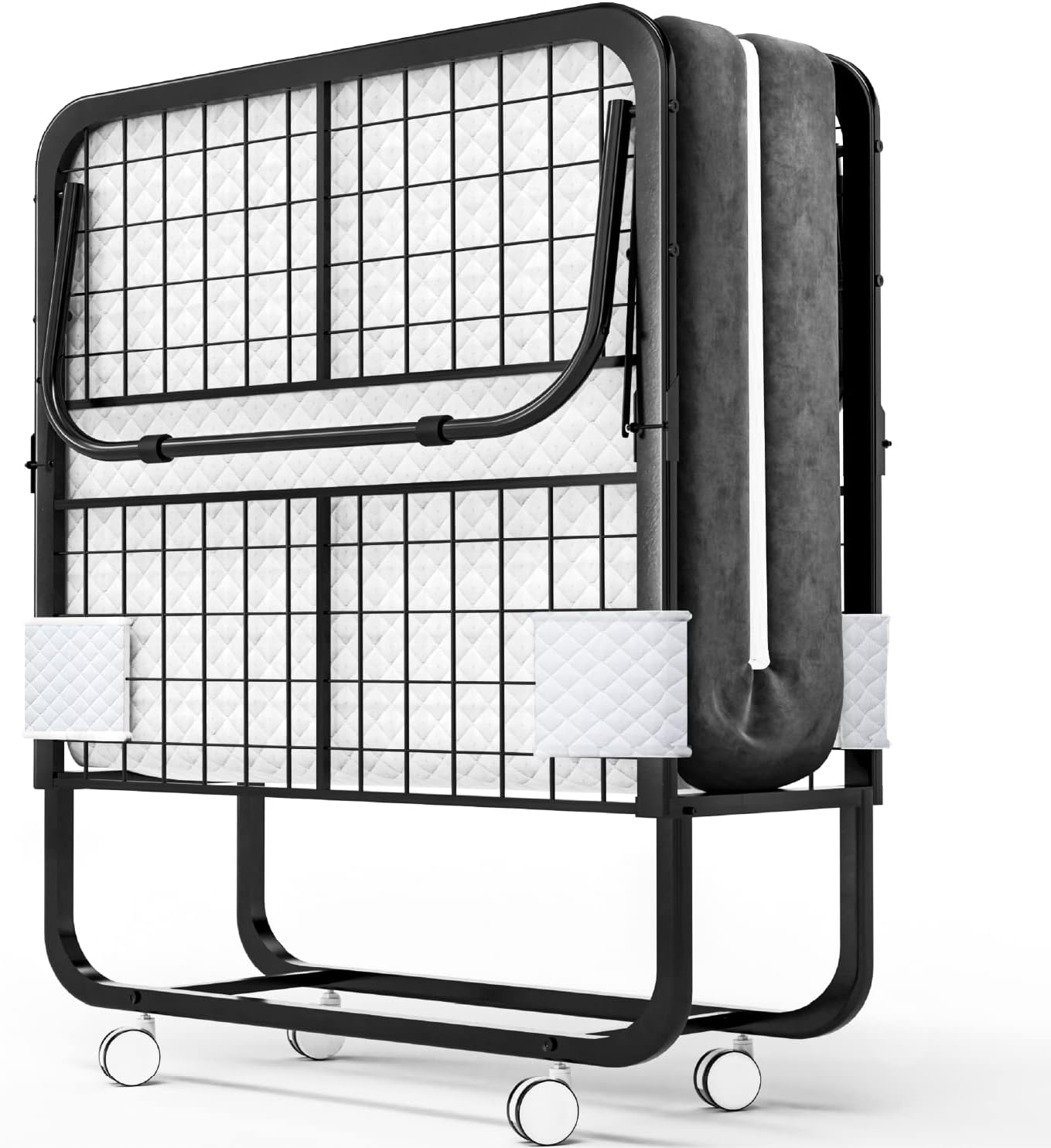 Cama plegable plegable con colchón para adultos