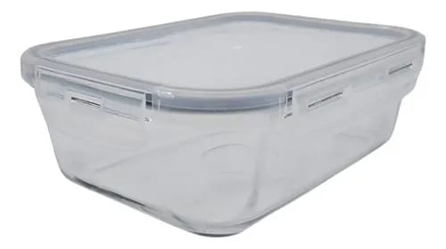 Conservador de vidrio rectangular tapa transparente 800ML