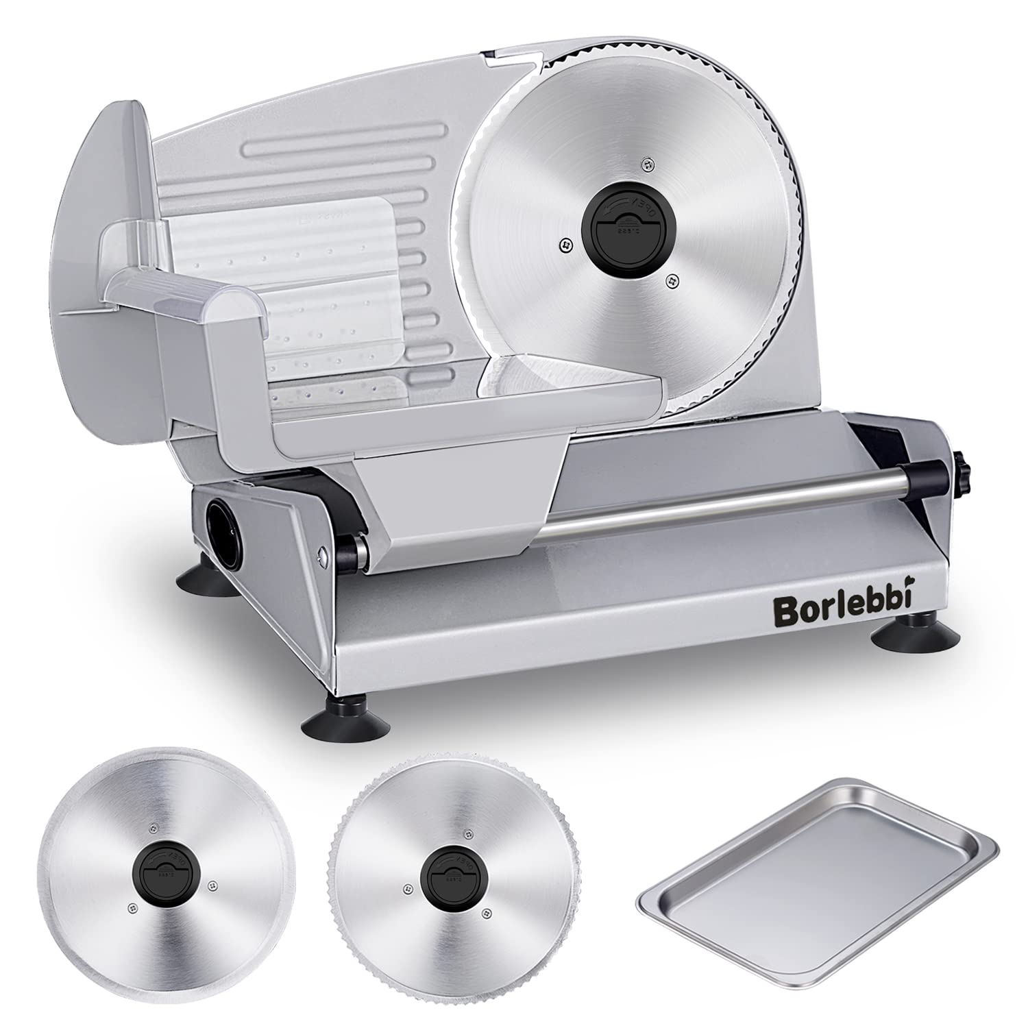 Rebanadora eléctrica de alimentos Borlebbi de 200W